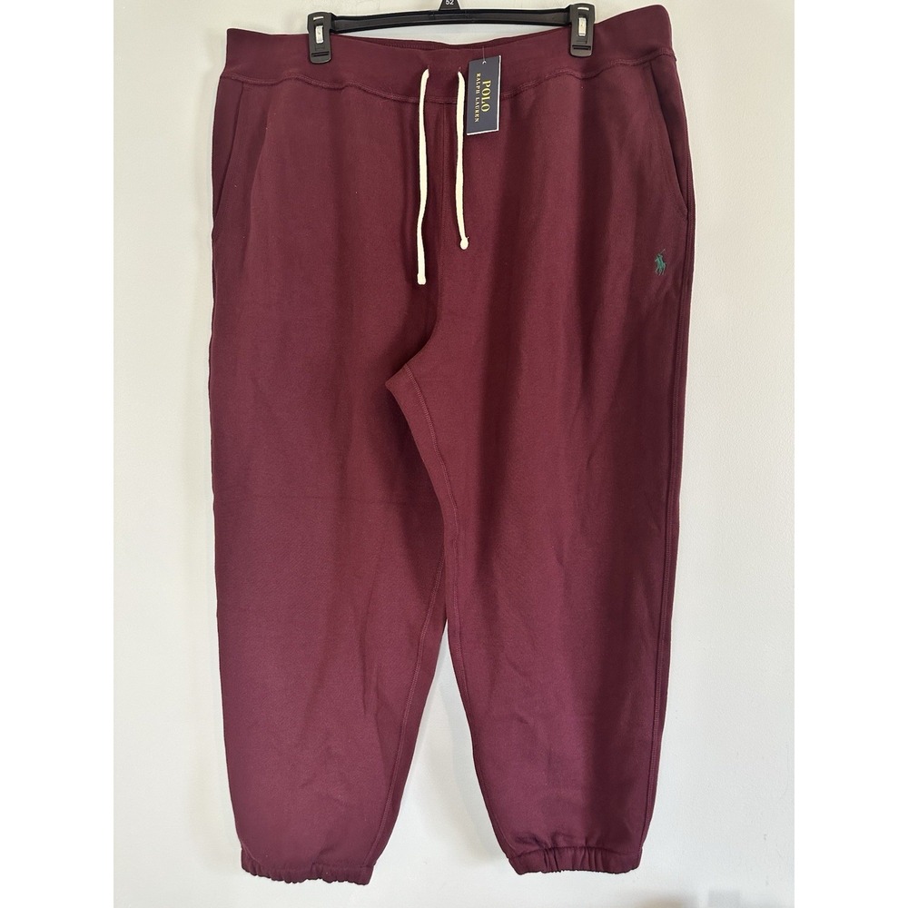 Polo Ralph Lauren Burgundy Jogger Lounge Sweatpants Men's 3XB Fleece NWT